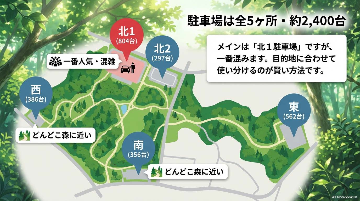 ジブリパーク駐車場