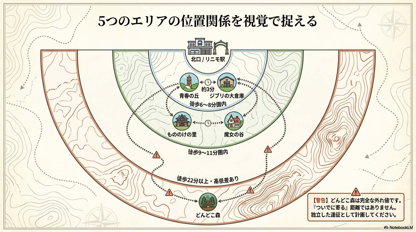 ジブリパークのエリアマップ